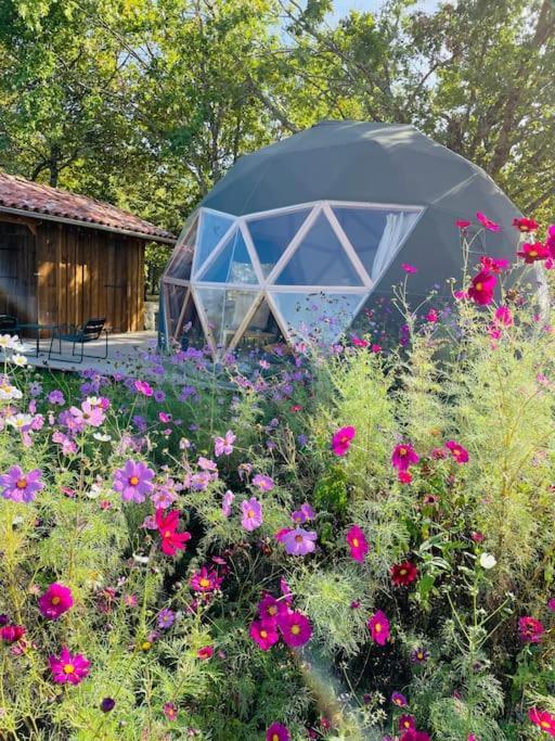 Dome Insolite Cedre Jacuzzi Et Petits Dejeuners Inclus Lagraulet-du-Gers Bagian luar foto